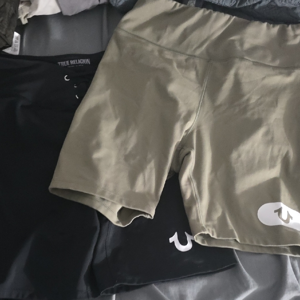 2 True Religion Women Biker Shorts